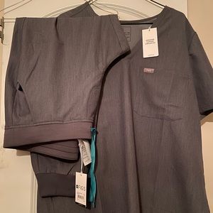 Womens Grey Figs Scrubs
